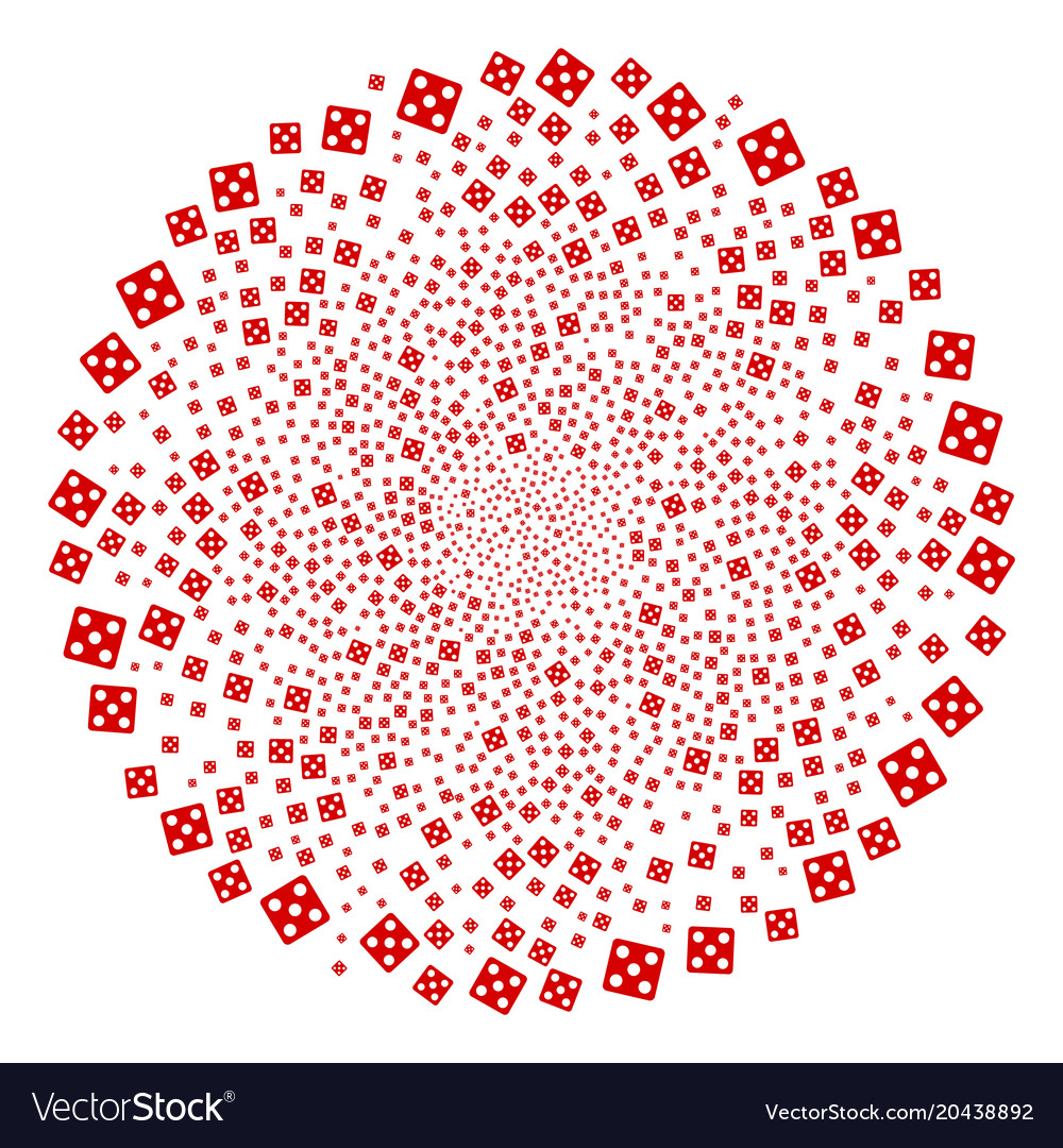 Dice swirl exploding globula