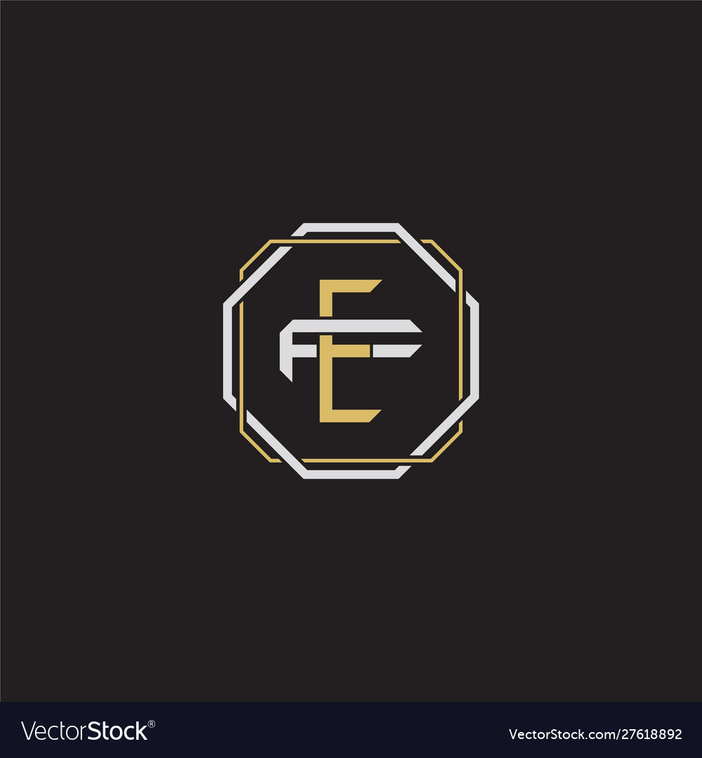 Ef initial letter overlapping interlock logo Vector Image Ef initial letter overlapping interlock logo