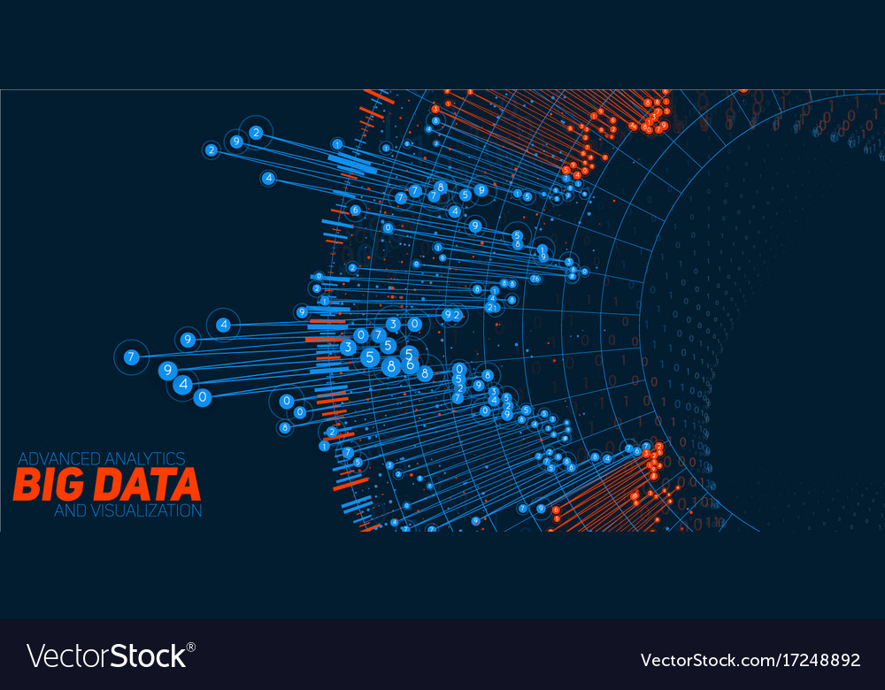 Futuristic Data Network Visualization