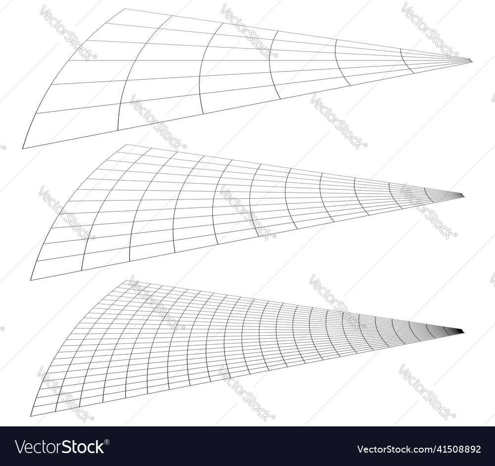 Graticule grid mesh plane with deform distortion