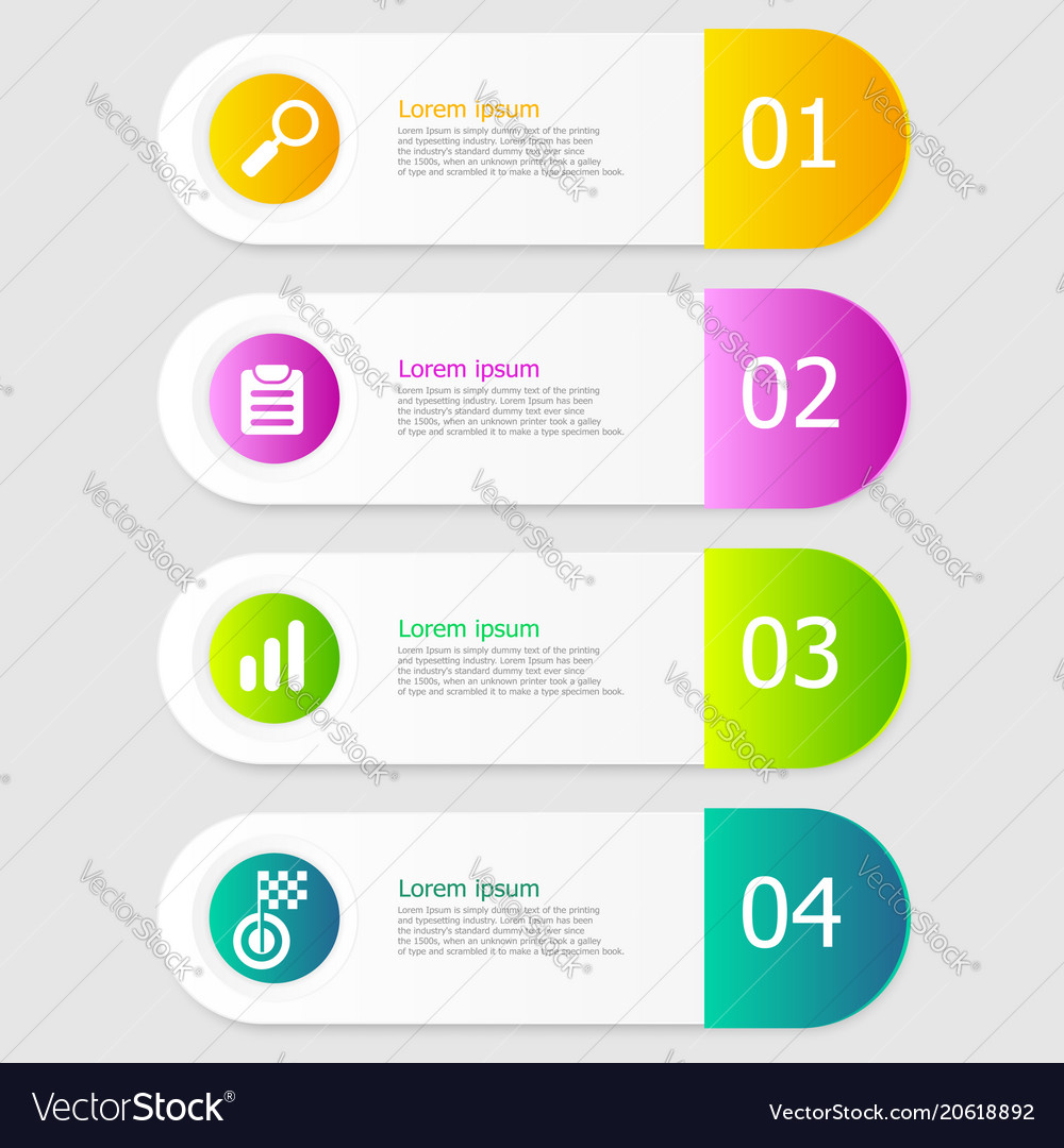 Infographic elements layout 4 steps