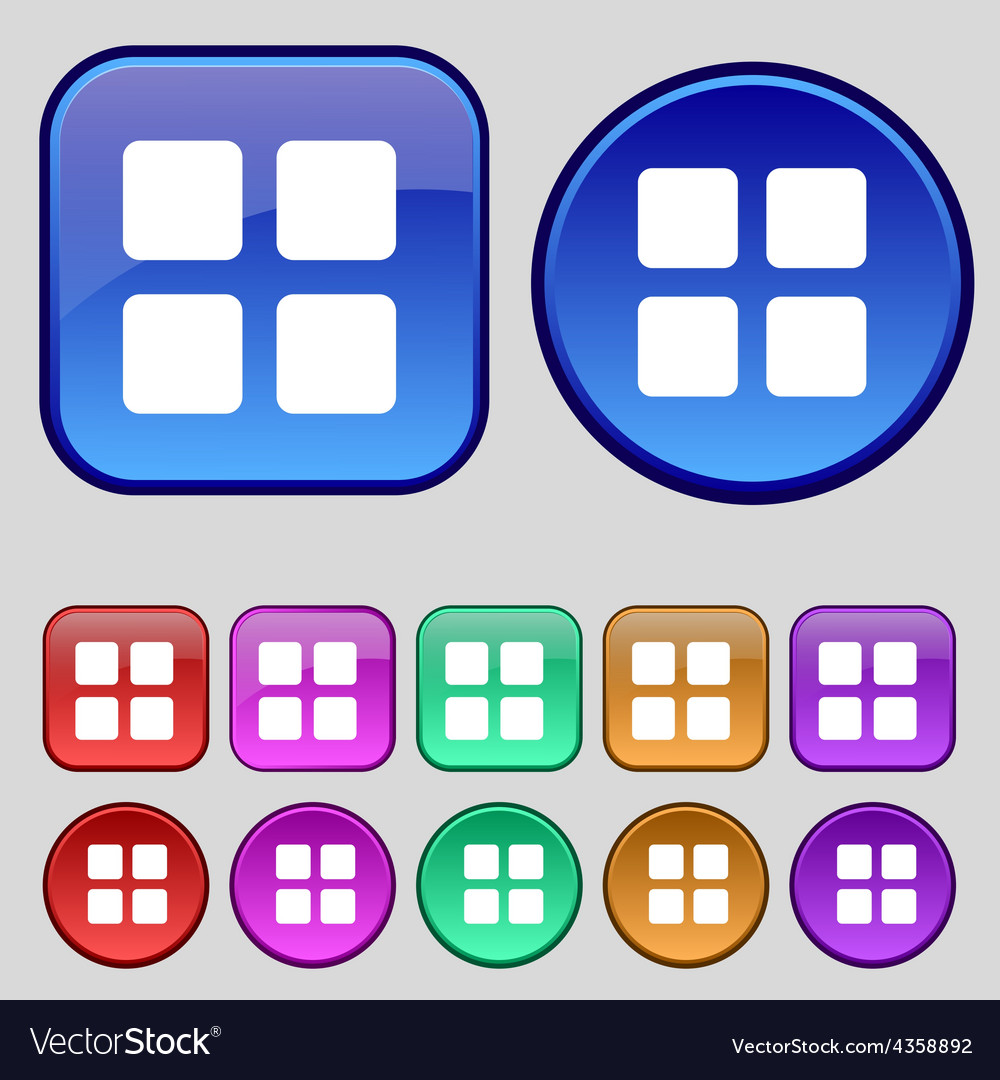 List menu content view options icon sign a set Vector Image