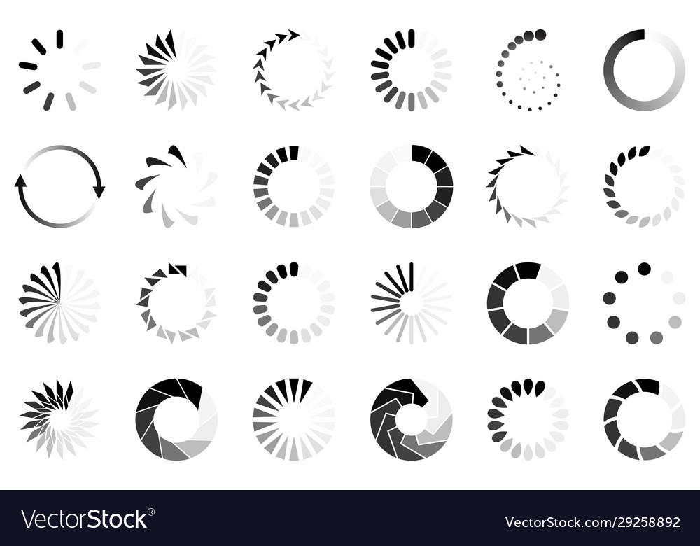 Loader icon circle button load sign symbol vector image Loader icon circle button load sign symbol