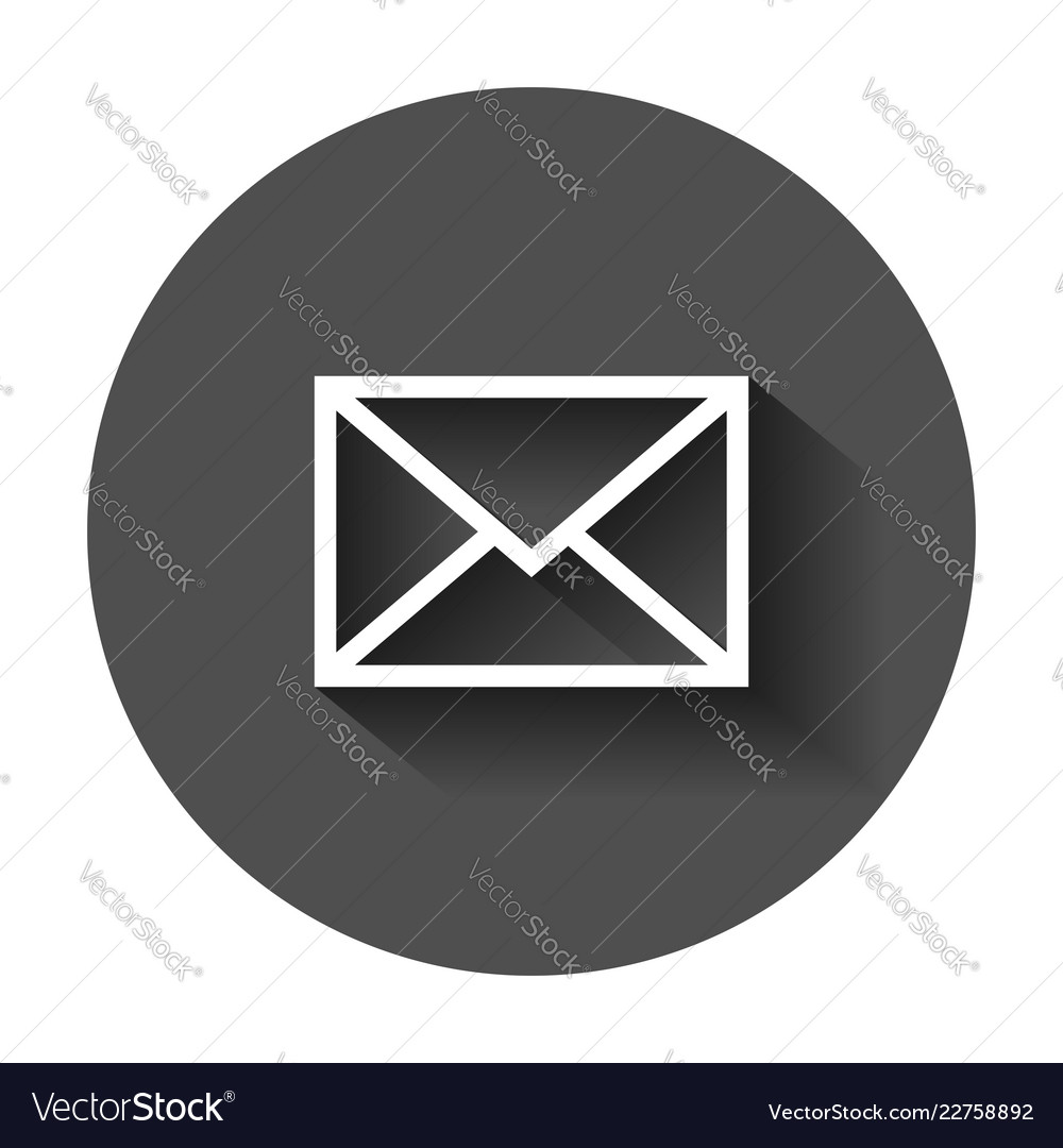 Mail envelope icon in flat style email message