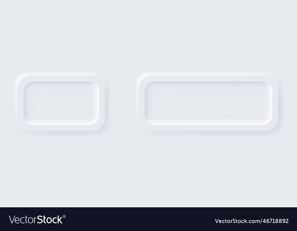 Neumorphic buttons simple trendy design elements