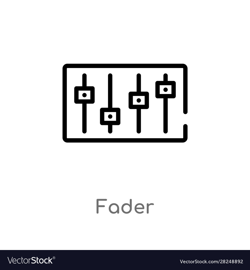 Outline fader icon isolated black simple line