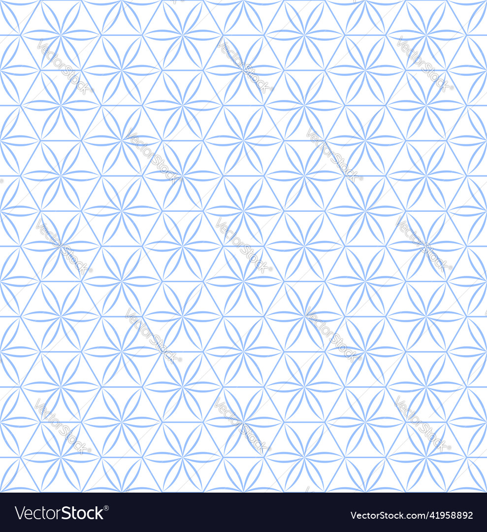 Seamless hexagons and flowers pattern Vector Image Seamless hexagons and flowers pattern