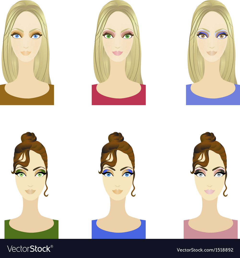 Set of make up patterns