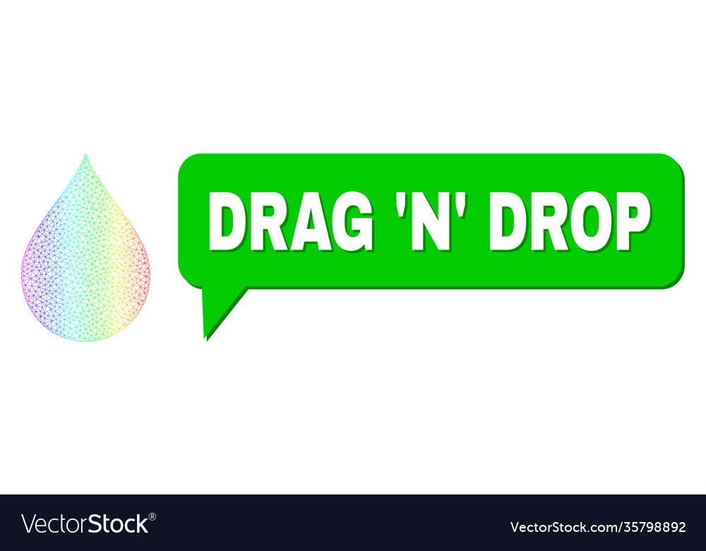 Spectral network gradient drop icon and drag n