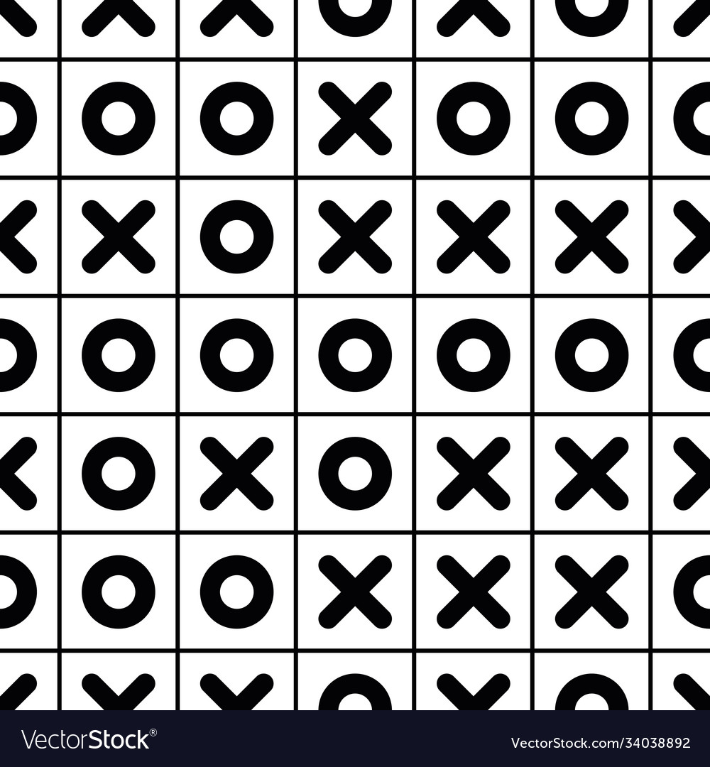 Tic tac toe pattern seamless Vector Image Tic tac toe pattern seamless