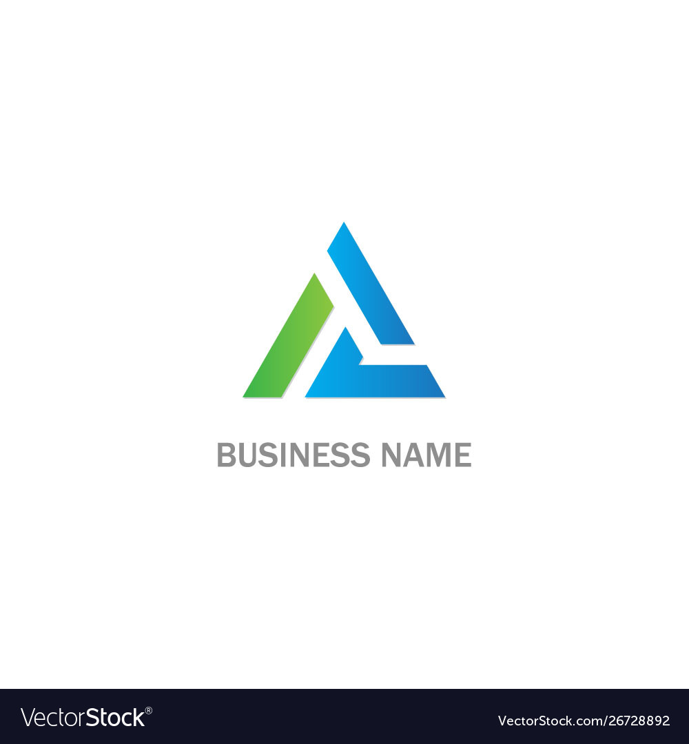 Triangle company logo Royalty Free Vector Image