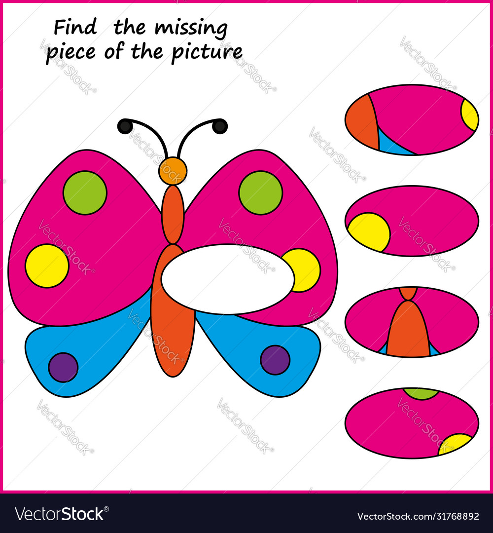 Visual logic puzzle find missing piece