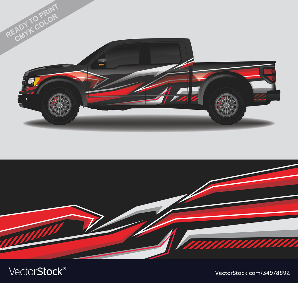 Wrap Car Decal Design Custom Livery Race Rally Vector Image