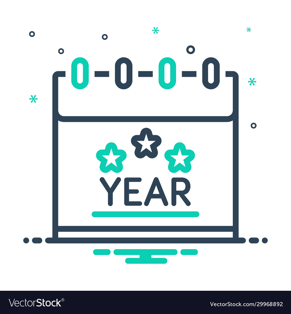 Year Royalty Free Vector Image VectorStock