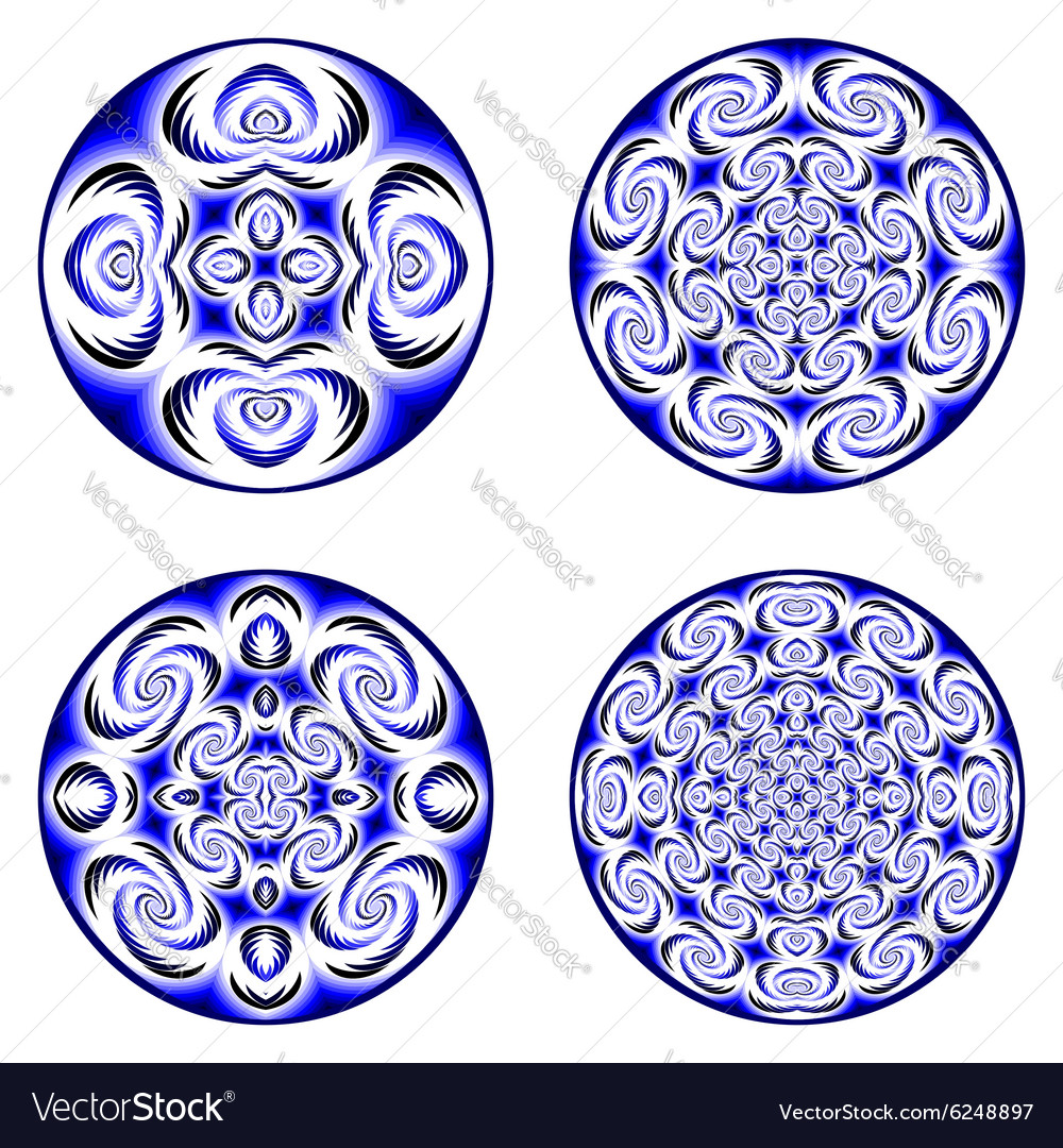 A set of design circle elements