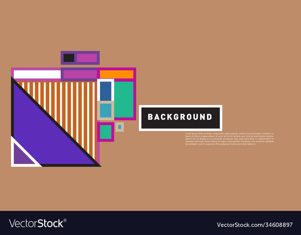 Abstract colorful rectangle background for banner vector image Abstract colorful rectangle background for banner