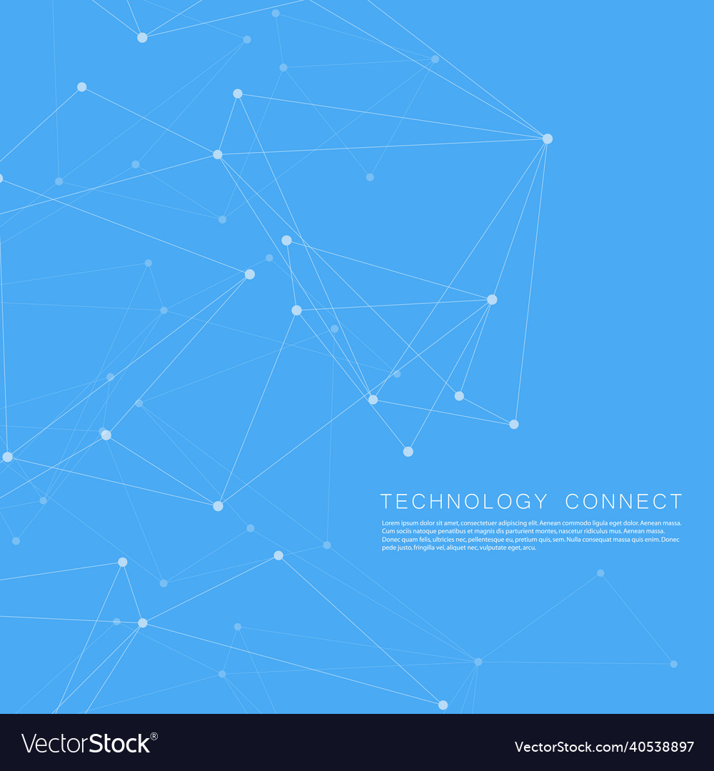 Abstract polygonal background with connecting dots vector image Abstract polygonal background with connecting dots
