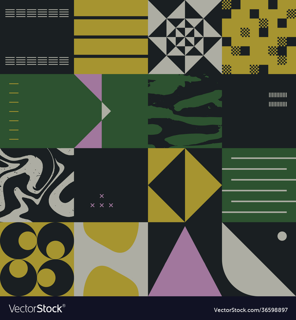 Brutalism design abstract pattern vector image Brutalism design abstract pattern