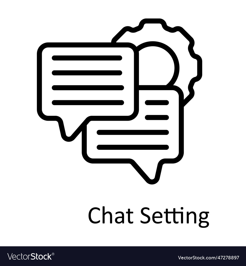 Chat setting outline icon design