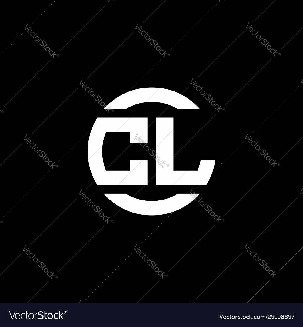 Cl logo monogram isolated on circle element