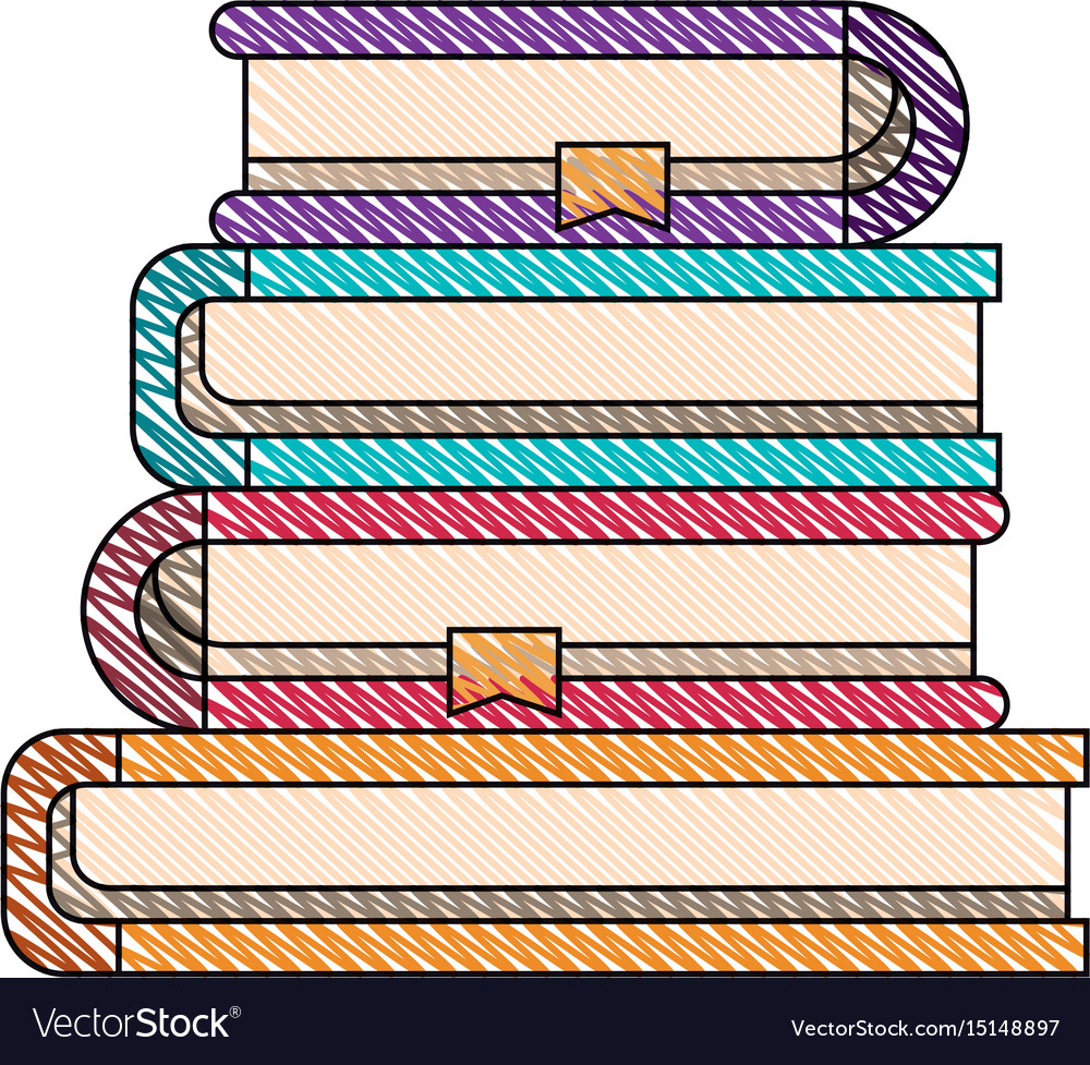 Color crayon stripe image of stack collection