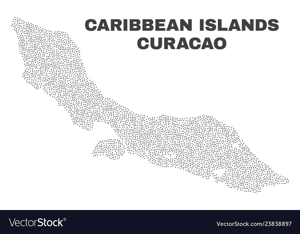 Curacao island map of points