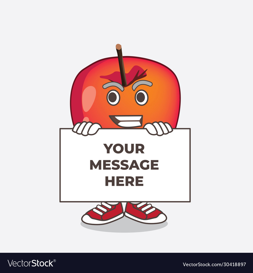 Cute Crab Apple Mascot Cartoon