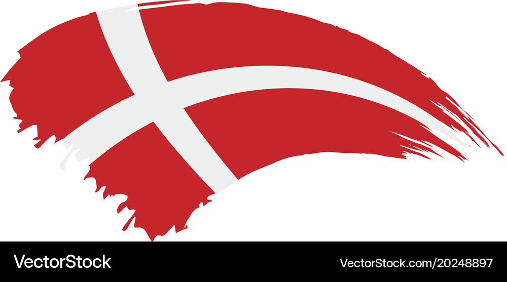 Denmark flag Royalty Free Vector Image - VectorStock
