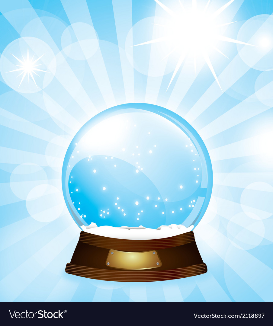 Elegant Blue Snow Globe