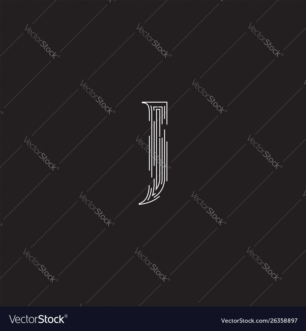 Elegant character from a fontset made dashed vector image Elegant character from a fontset made dashed