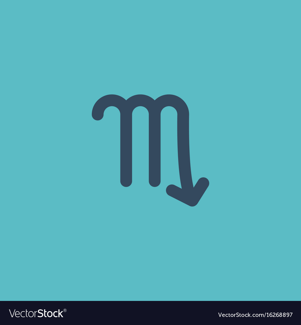 Flat icon scorpion element