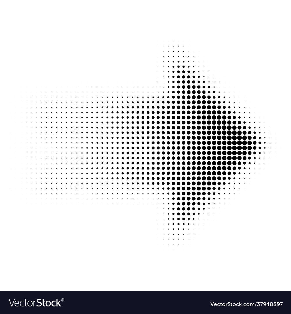 Halftone gradient short arrow
