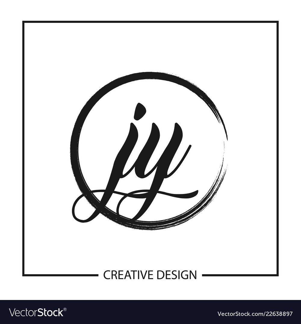 Initial letter jy logo template design Royalty Free Vector