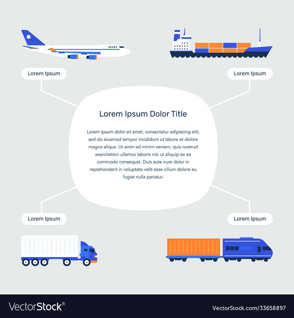 Logistic transport infographic