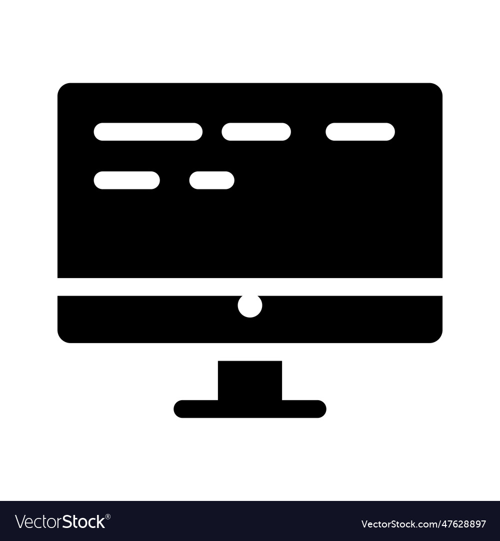 Monitor icon Royalty Free Vector Image - VectorStock