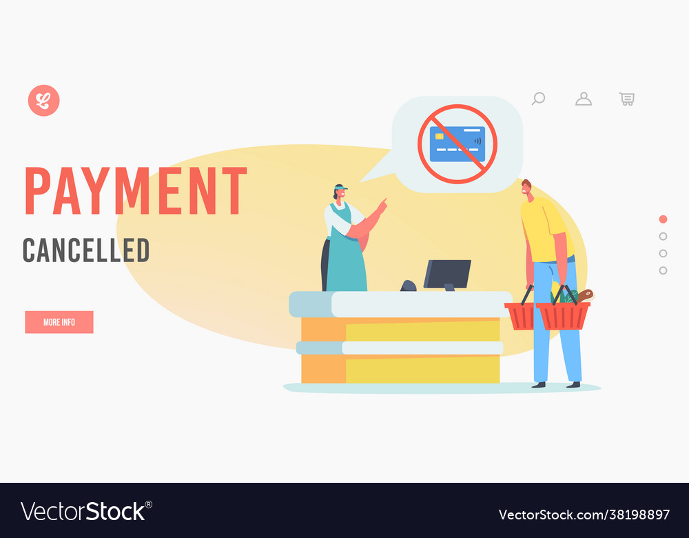 Payment cancelled landing page template upset