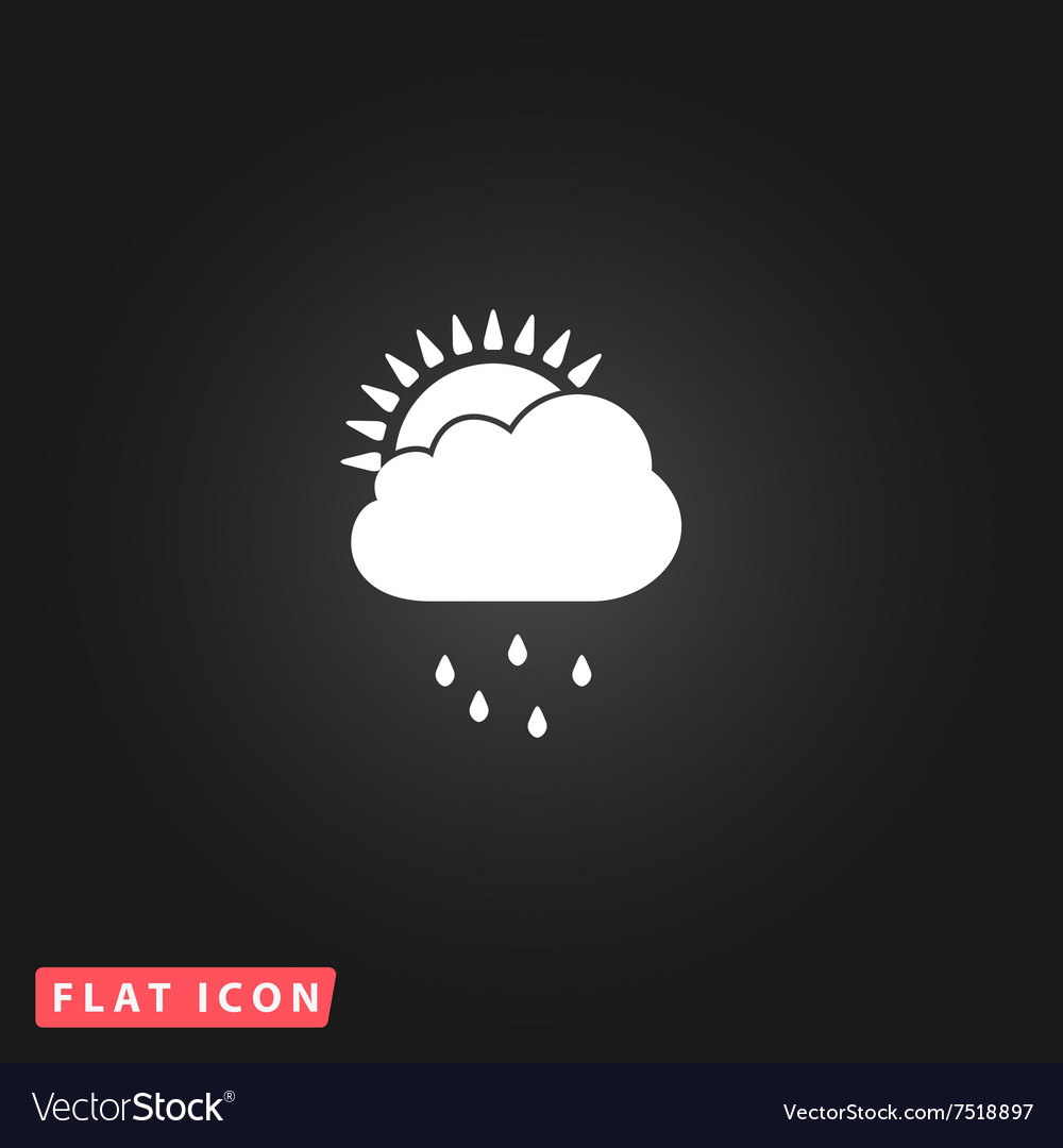 Rainy season flat icon