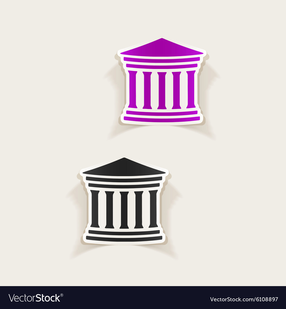 Realistic design element courthouse