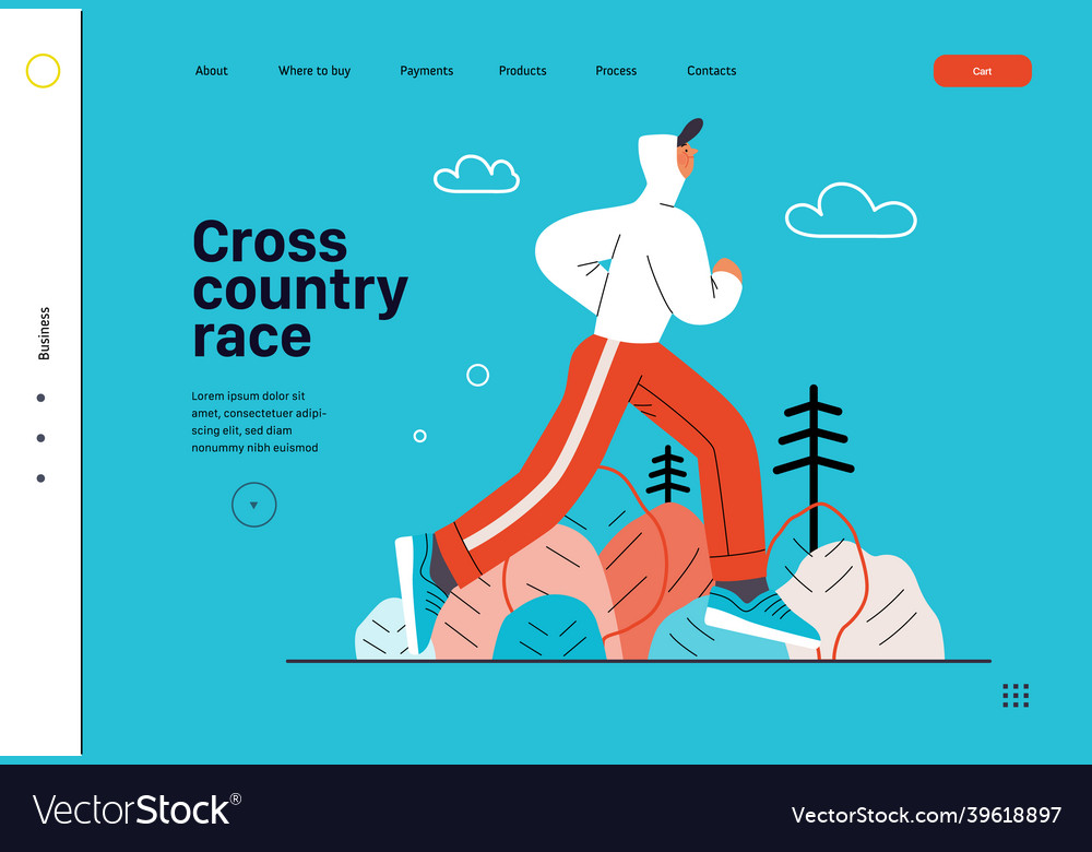 Runners - a man running and exercising outside vector image Runners - a man running and exercising outside