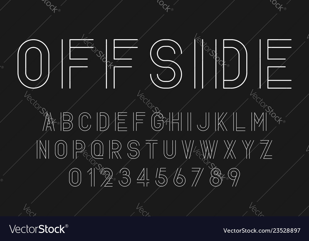 Set of alphabets fonts modern abstract design