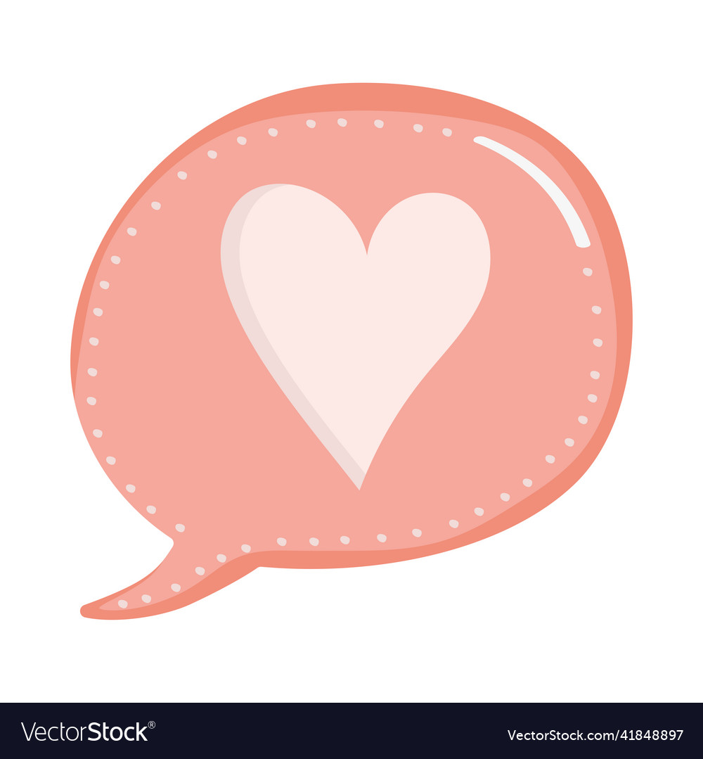 Speech bubble with heart