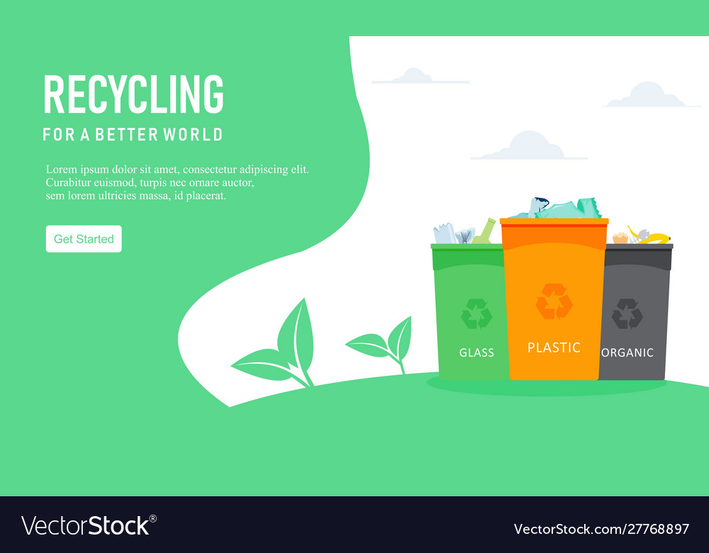 Web page design for recycling garbage