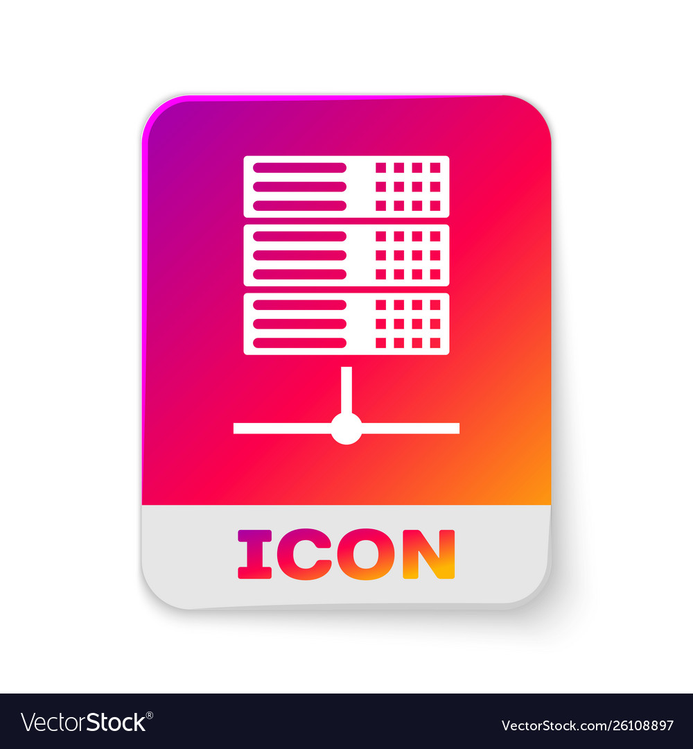 White server data web hosting icon isolated Vector Image White server data web hosting icon isolated