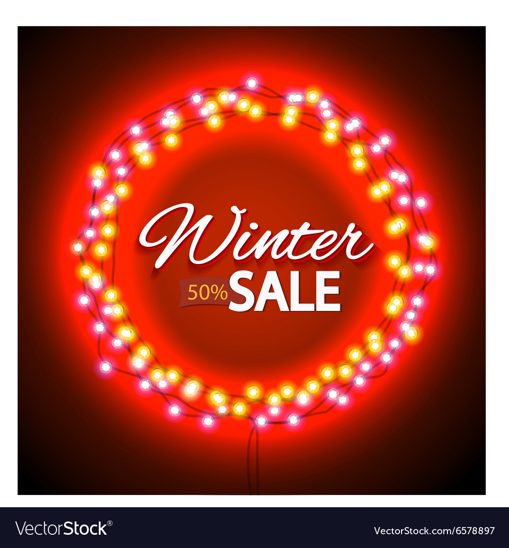 Winter sale lights frame