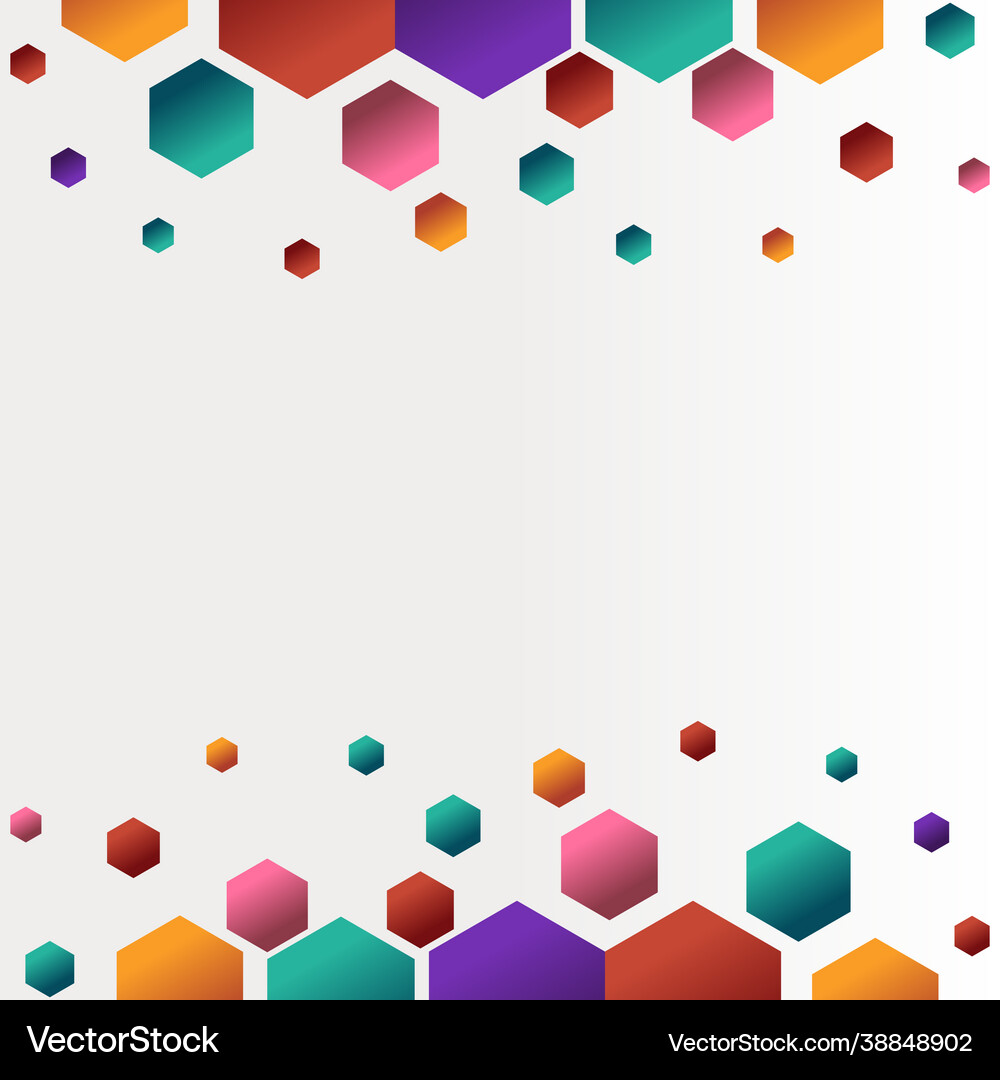Abstract geometric shape hexagon background Vector Image