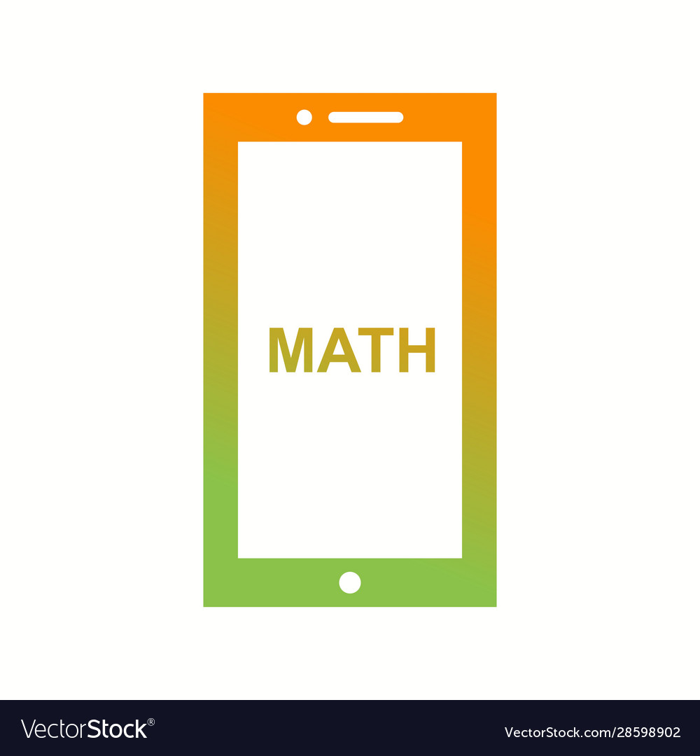 Beautiful math on mobile glyph icon