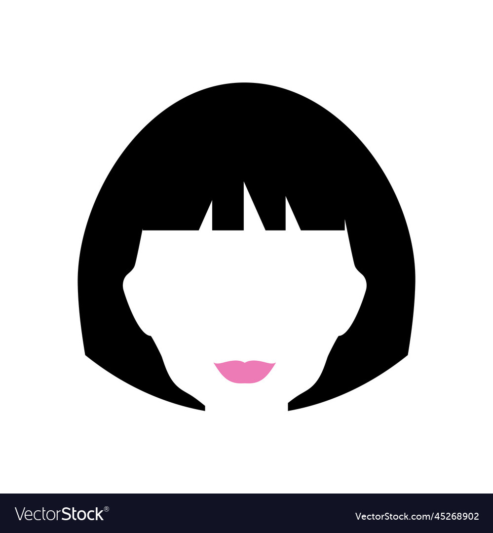 Beauty woman hair logo icon design