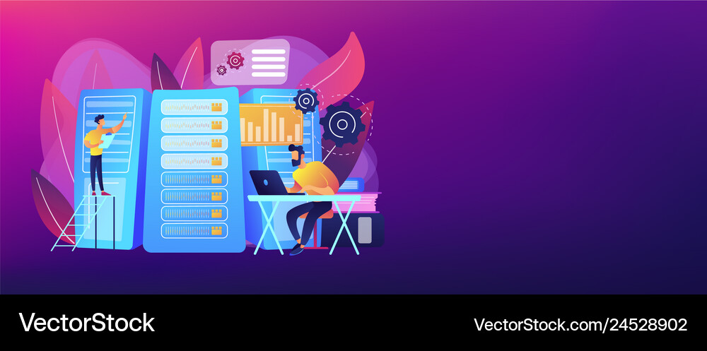 Big Data Job Concept Banner Header Royalty Free Vector Image