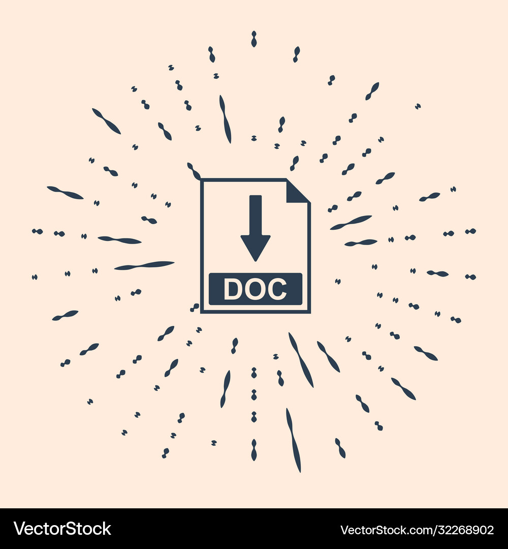 Black doc file document icon download button Vector Image