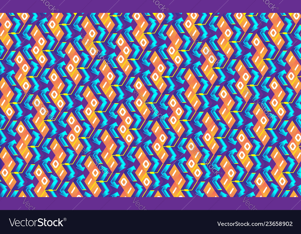 Blockchain concept isometric banner binary vector image Blockchain concept isometric banner binary
